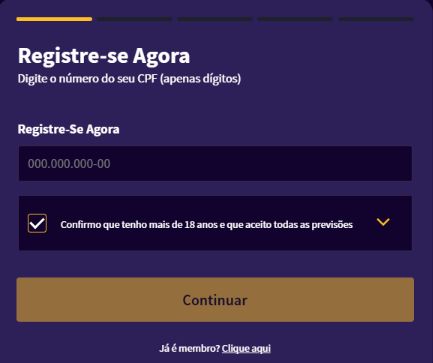 Criando uma conta na Fazobetai