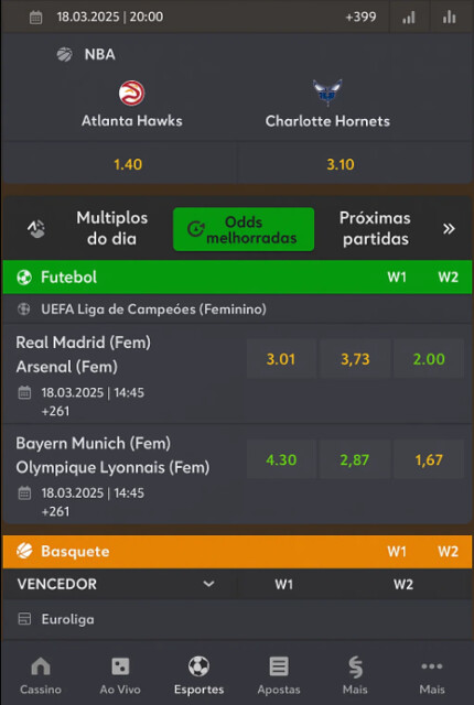 Odds da R7 Bet
