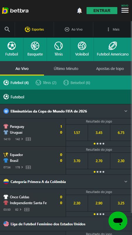 Página inicial da Bet Bra online